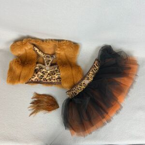 Mara Dancewear Adult Medium Leopard & Tulle Jazz Costume Set Dance Stagewear